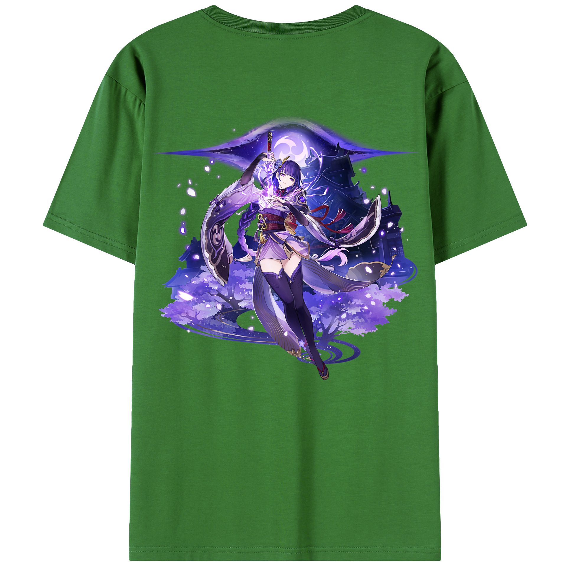 げんし神 雷電将軍 らいでんしょうぐん genshin Raiden Shogun レディース半袖Tシャツ(バックプリント)